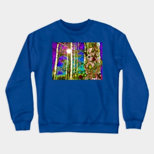 Birches at Night Crewneck Sweatshirt